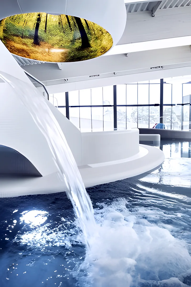 Vandens kaskada SPA baseine